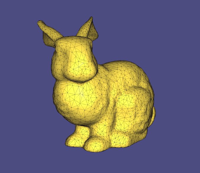 Triangle mesh of the Stanford bunny